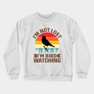 Cool Bird Watching Design For Men Women Bird Watcher Birder Crewneck Sweatshirt